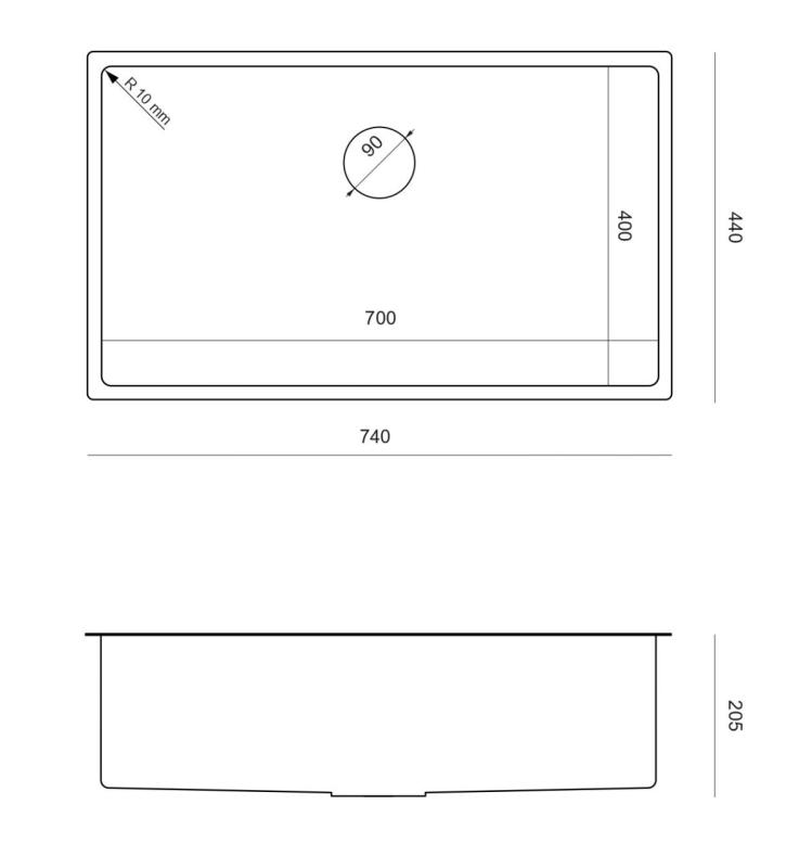 Aquadesign Zara Pesuallas Kulta 74x44cm Alakaappi, Tasoasennus ja Pinta-asennus Kultaisella Tulpalla - 1208969509