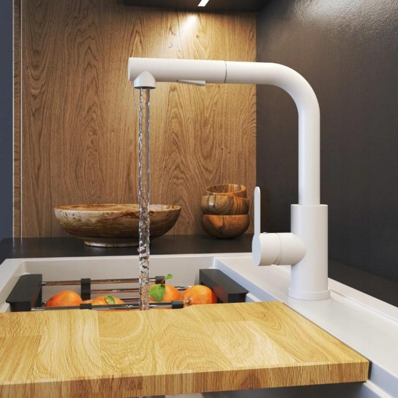 Graniteland Celeste Keittiöhana Valkoinen, jossa on Ulosvedettävä Suihku ja Kaksitoiminen Käsisuihku 1208969526