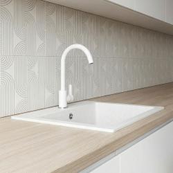 Graniteland Veritas Keittiöhana Valkoinen met draaibare uitloop 1208969531