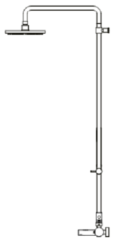Waterevolution Flow thermostaat drie-weg douchekraan met hand- en regendouche lichtgoud T131TNWGE
