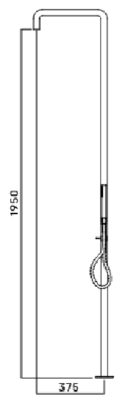 Waterevolution Flow-suihkupylväs sekoittimella ja käsisuihkulla Kupari T147CPE