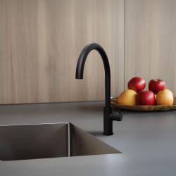Waterevolution Flow keukenkraan met ronde draaibare uitloop zwart T158UPR