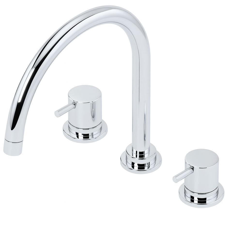Waterevolution Flow 3-hole kitchen mixer tap with swivel spout and filtered water connection chrome T152U01 - Productafbeelding
