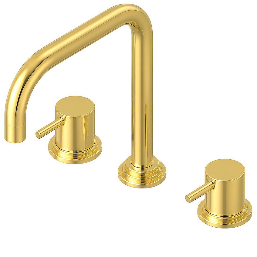 Waterevolution Flow 3-hole angled kitchen faucet with swivel spout and filtered water connection brass T152HLE - Productafbeelding
