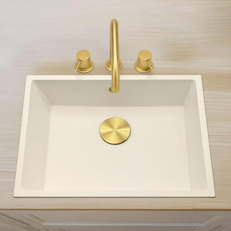 Waterevolution Flow 3-reikäinen kulmakeittiöhana kääntyvällä juoksuputkella ja suodatetun veden liitännällä, vaaleakulta T152HWGE