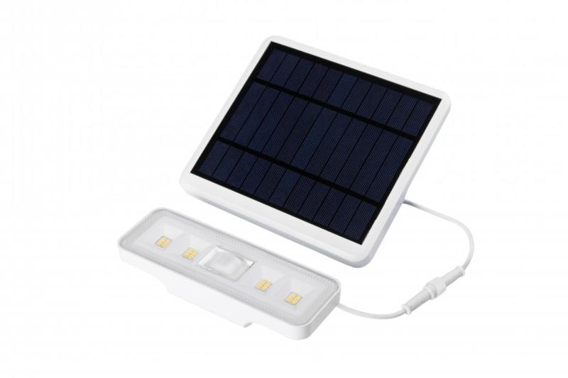 Aurinko-valaisin liikkeen- ja hämärätunnistimella DAVOS, LED, 1000lm, 4000K, 2000mAh, IP54, valkoinen