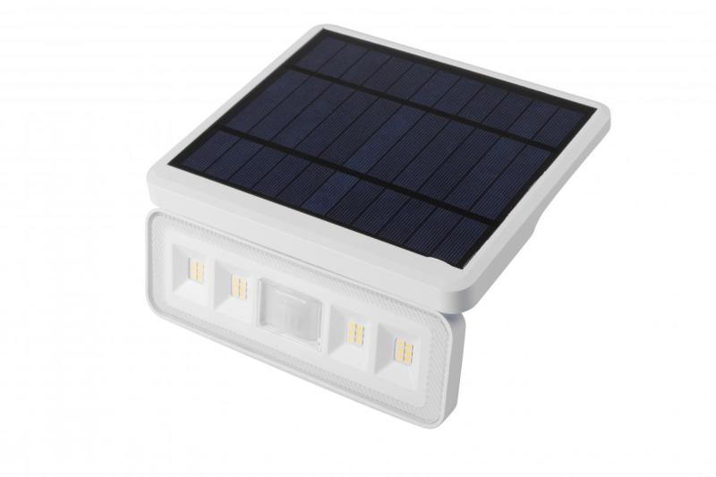 Aurinko-valaisin liikkeen- ja hämärätunnistimella DAVOS, LED, 1000lm, 4000K, 2000mAh, IP54, valkoinen