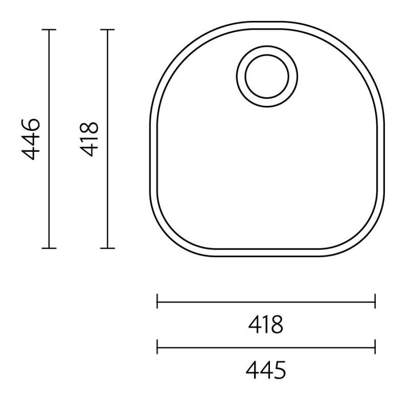 Banka Denver ruostumaton teräsallas 41 x 41 cm, alakaappi 1208970049