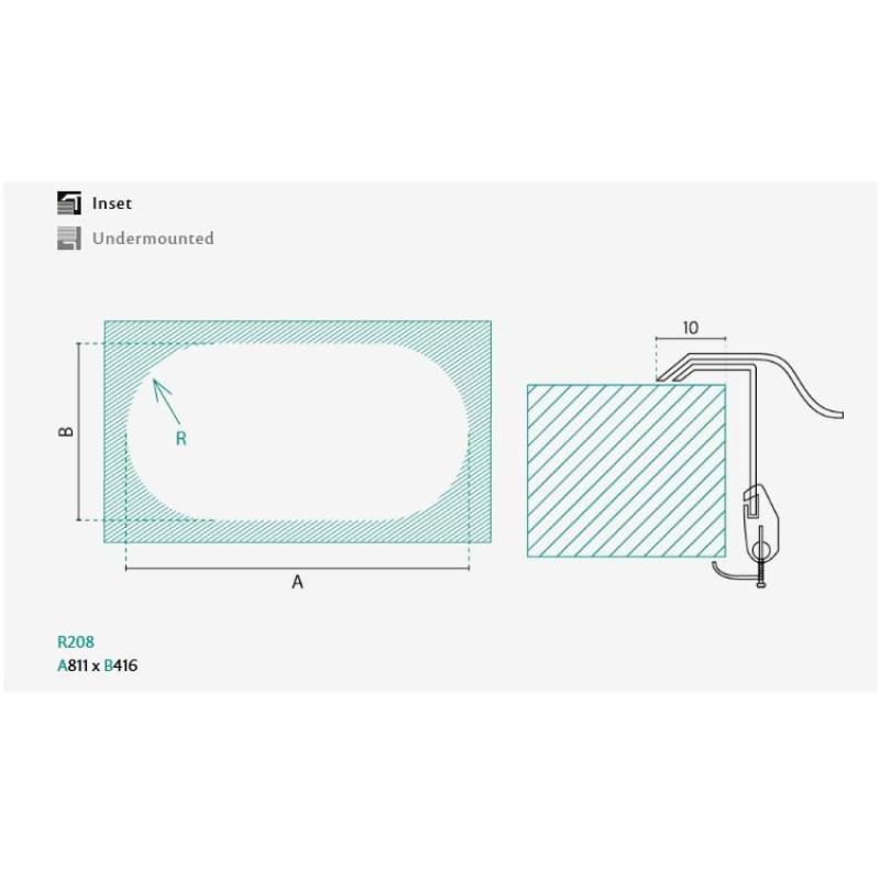 Banka Andalucia RVS Kaksoisallas 835 x 440 cm Päälle rakennettu 1208970050