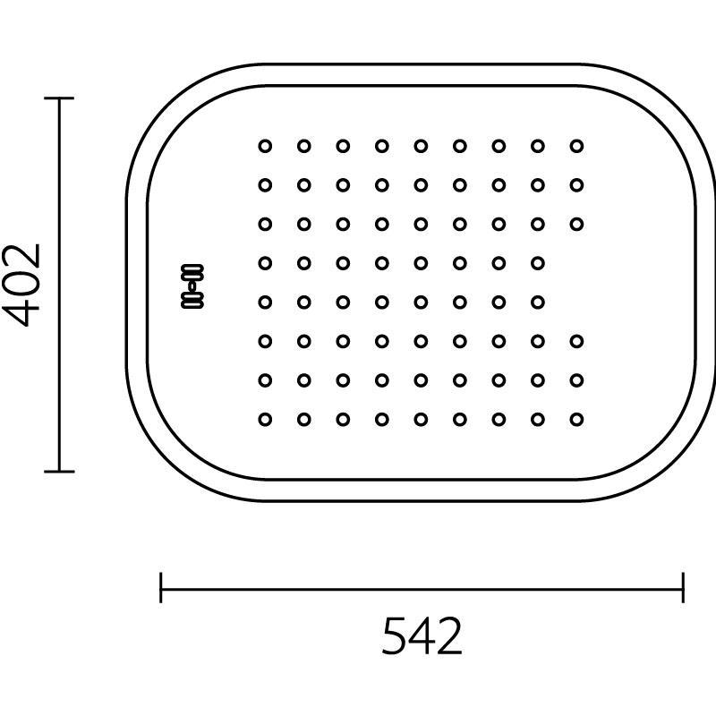 Banka Boston ruostumaton teräs matala pesuallas tippakaukalo 542 x 402 mm Asennustyyppi 1208970073