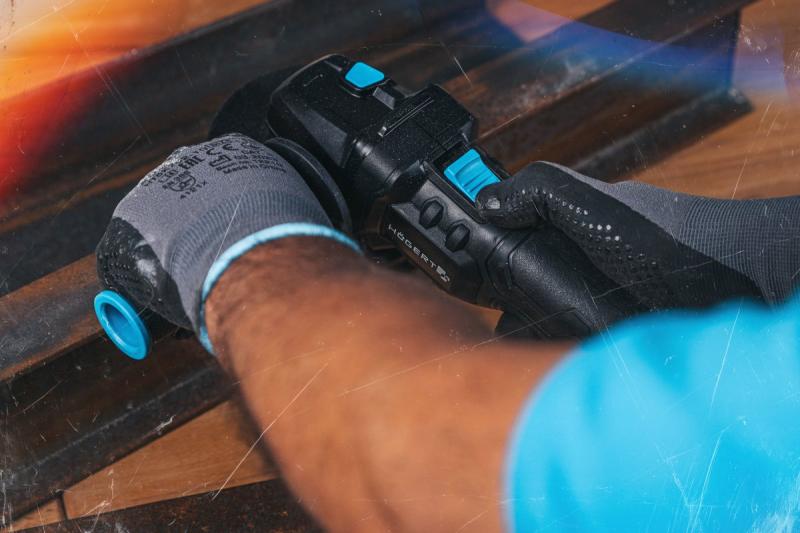 HÖGERT Langaton kulmahiomakone pedaalikytkimellä, 125MM, 18V, sarja, jossa akku, laturi, lisävarusteet