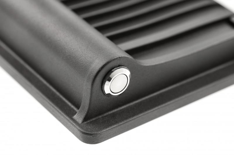 Aurinkotulvalamppu LUMOS II, LED, 2000lm, 6400K, 2600mAh vaihdettava, IP65, musta