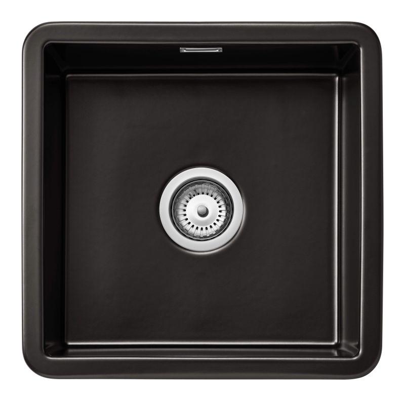 Ausmann Ceramic Ember Ceramic Matte Black Square Sink Top-mount and Undermount 40 x 40 cm 1208970507 - Productafbeelding