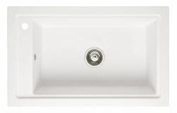 Graniteland Magra Graniittiset valkoiset tiskialtaat päältä asennettavat 686 x 427 mm, hanareiällä ja RST-tulpalla 1208970614