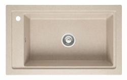 Graniteland Magra Graniitti Beige Hiekkapesuallas päälle asennettava 686 x 427 mm hana-aukolla ja RST Tulppa 1208970617