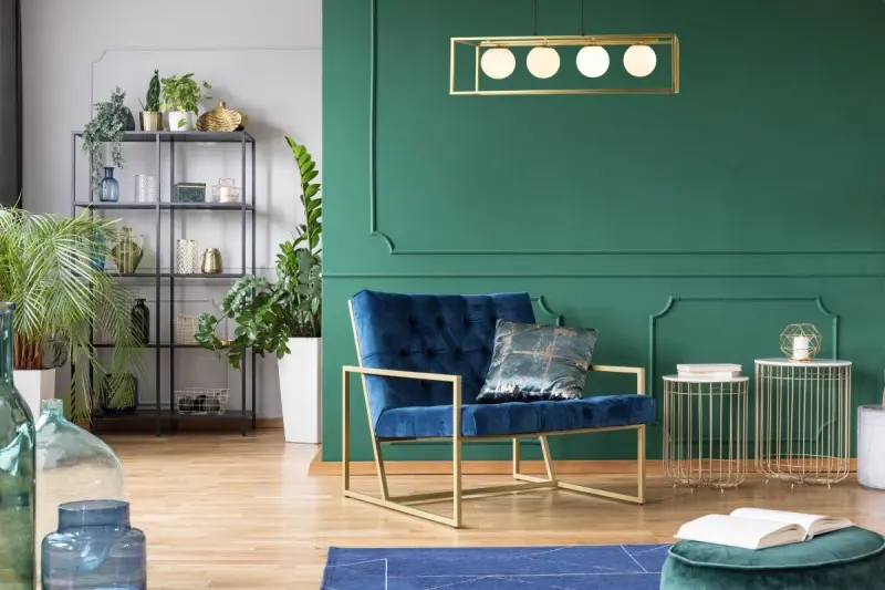 OUTLET Kehys Vaurioitunut Koriste Avelin-riippuvalaisin kultaisella suorakaiteen muotoisella kehyksellä, leveys 80 cm 2287