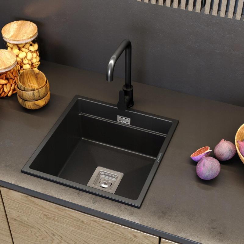 Graniteland Stellar Keittiöhana Musta kääntyvällä juoksuputkella 1208970671