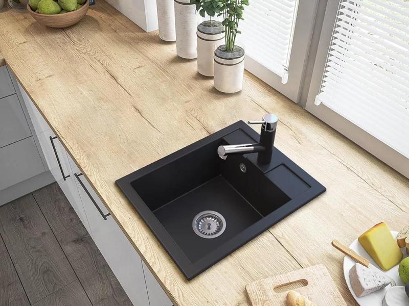 Graniteland Ceres Keittiöhana Musta, jossa on Ulosvedettävä Juoksuputki ja Kaksitoiminen Käsisuihku 1208970707