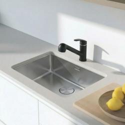 Graniittimaa Rhea Keittiöhana Musta Ulosvedettävällä Juoksuputkella ja Kaksitoimisella Käsisuihkulla 1208970711