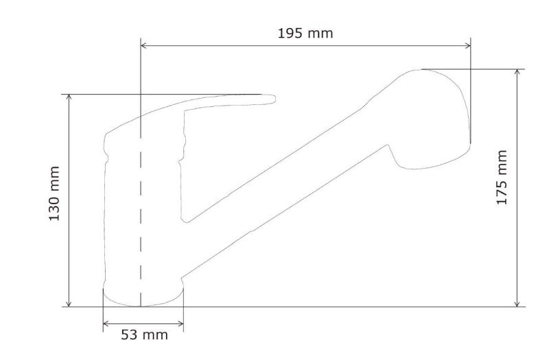 Graniteland Rhea Keittiöhana Beige hiekka Irrotettavalla Ulosvirtauksella ja Kaksoistoiminnolla Käsisuihkulla 1208970713