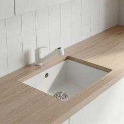 Graniittimaa Rhea Keittiöhana Valkoinen, jossa on ulosvedettävä juoksuputki ja kaksitoiminen käsisuihku 1208970714