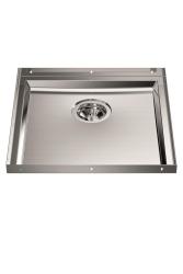 Foster Phantom Base RVS-alustalevy Työtaso Pesuallas 40x40cm upotettavaksi Keramiikkaan, luonnonkiveen ja Solidsurfaceen, paksuus 20mm 1208970718
