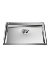 Foster Phantom Base RVS Pohjalevy Työtaso Pesuallas 50x40cm asennettavaksi Keramiikkaan, luonnonkiveen ja Solidsurface-materiaaliin, paksuus 12mm 1208970720