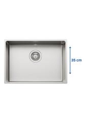 Foster L35 Speciale 35 cm pitkä ruostumaton teräs allas 50 x 35 cm alapuolinen asennus 1208970723