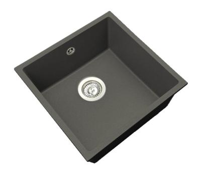 GraniteMy Universal Graniitti Harmaa, tumma Allas 40x40 cm Päälle asennus, Alapuolinen asennus ja Tasoon upotus RST Tulppa 1208970742