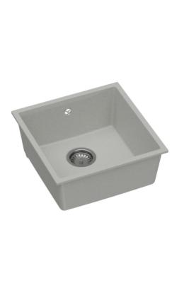 GraniteMy Universal Graniitti Harmaa Tiskiallas 40x40 cm Päälle asennettava, Alapuolinen ja Tasoon upotettava RVS Tulppa 1208970743