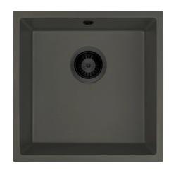 GraniteMy Universal Graniitti Harmaa, tumma Pesuallas 40x40 cm Päälle asennettava, alapuolelle asennettava ja tasoasennettava Mustalla Tulppa 1208970747