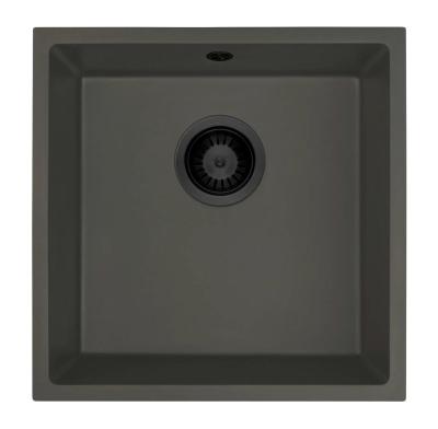 GraniteMy Universal Graniitti Harmaa, tumma Pesuallas 40x40 cm Päälle asennettava, alapuolelle asennettava ja tasoasennettava Mustalla Tulppa 1208970747