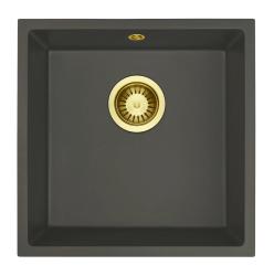 GraniteMy Universal Graniitti Harmaa, tumma Tiskiallas 40x40 cm Päälle asennus, Alasrakennus ja Tasoon upotus kultaisella tulppa 1208970748