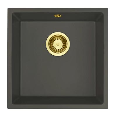 GraniteMy Universal Graniitti Harmaa, tumma Tiskiallas 40x40 cm Päälle asennus, Alasrakennus ja Tasoon upotus kultaisella tulppa 1208970748