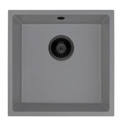 GraniteMy Universal Graniitti Harmaa Tiskiallas 40x40 cm Päälleasennus, Alasasennus ja Tasoon Upotettava Mustalla Tulppa 1208970751