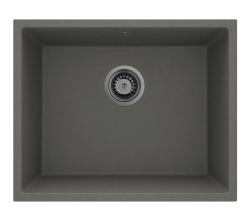 GraniteMy Universal Graniitti Harmaa, tumma Allas 50x40 cm Päälle asennus, Alas asennus ja Tasoon upotus Gun metal Tulppa 1208970754