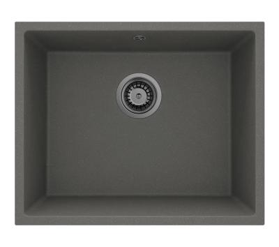 GraniteMy Universal Graniitti Harmaa, tumma Allas 50x40 cm Päälle asennus, Alas asennus ja Tasoon upotus Gun metal Tulppa 1208970754