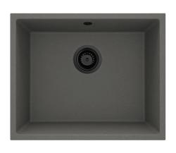 GraniteMy Universal Graniitti Harmaa, tumma Pesuallas 50x40 cm Päälle asennettava, Alapuolinen ja Tasoon upotettava Mustalla Tulppa 1208970755