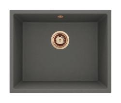 GraniteMy Universal Graniitti Harmaa, tumma Pesuallas 50x40 cm Päälle asennus, Alas asennus ja Tasoon asennus Kuparitulpalla 1208970757