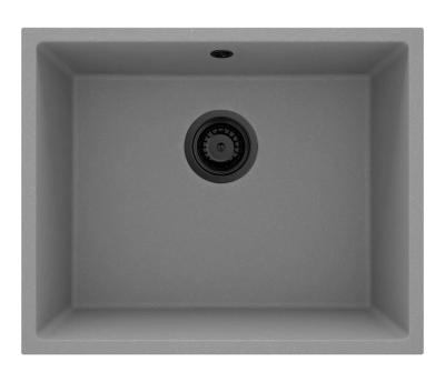 GraniteMy Universal Graniittinen Harmaa Tiskiallas 50x40 cm Päälleasennus, Alasasennus ja Tasoon Upotettava Mustalla Tulppalla 1208970759