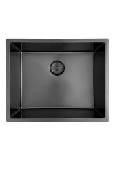 Pure.Sink Prestige Yhdistelmäsetti Gun metal -tiskiallas 50x40 cm ja Gun metal -keittiöhana 1208970763