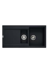 Franke Maris MRG 651 Fragranite Matti Musta 1,5 Allas 97 x 50 cm Päälle asennettava tippa-alueella 114.0628.993