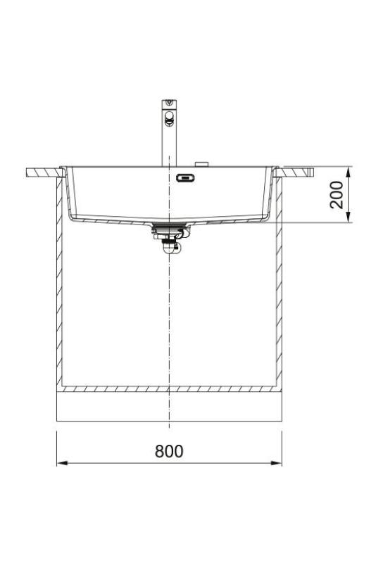 Franke Maris MRG 610-70 TL Fragranite Matti Musta Allas 78 x 50 cm Päälle asennettava hanareikäpenkki 114.0668.727