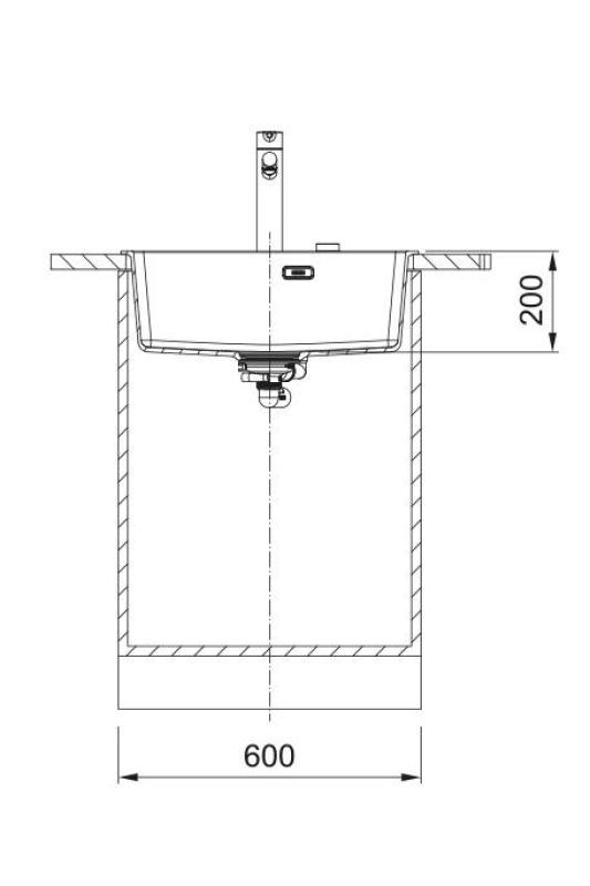 Franke Maris MRG 610-50 TL Fragranite Matt Musta Uppoasennettava Allas Hanareiällä 114.0668.630