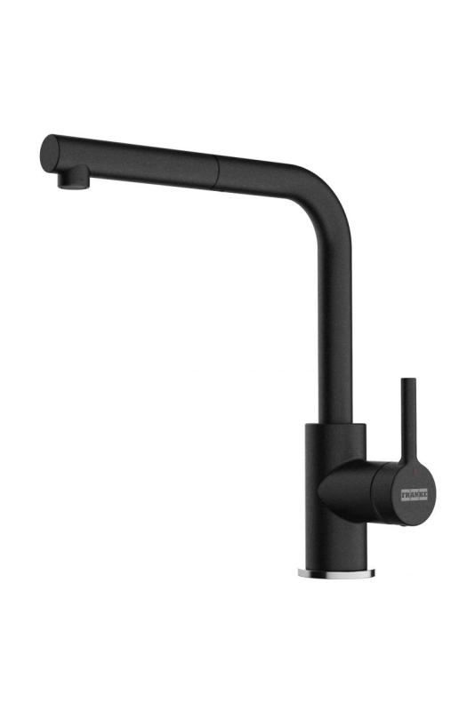Franke Lina L Kitchen Faucet Onyx with Retractable Spout 115.0728.484