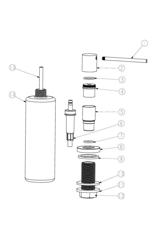 Ausmann Lirio Built-in Soap Dispenser Chrome refillable from the top 1208971203