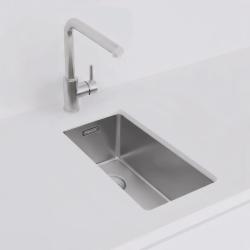 Pure.Sink Exclusivo pieni ruostumaton teräksinen pesuallas 18x40 cm 10mm säde alapuolella, tasossa ja päällä PEX1840-02