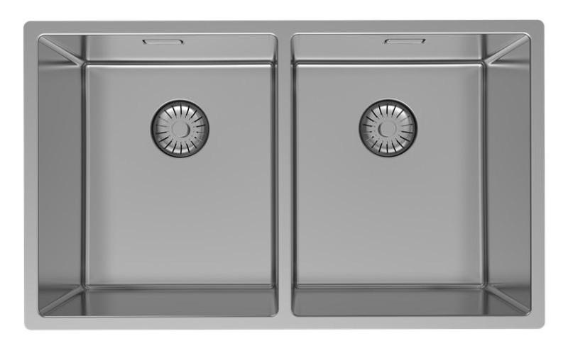 Pure.Sink Prestige Double Stainless Steel Sink 70x40 cm 10mm radius undermount, flush mount and top mount PPG343440-02