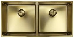 Pure.Sink Prestige Kaksoiskultainen tiskiallas 82x40 cm 10mm säde alapuolella, tasorakentaminen ja päälle rakentaminen PPG404040-60