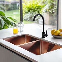 Pure.Sink Prestige Tuplakuparipesuallas 82x40 cm 10mm säde alapuolella, tasorakentaminen ja päälle rakentaminen PPG404040-62